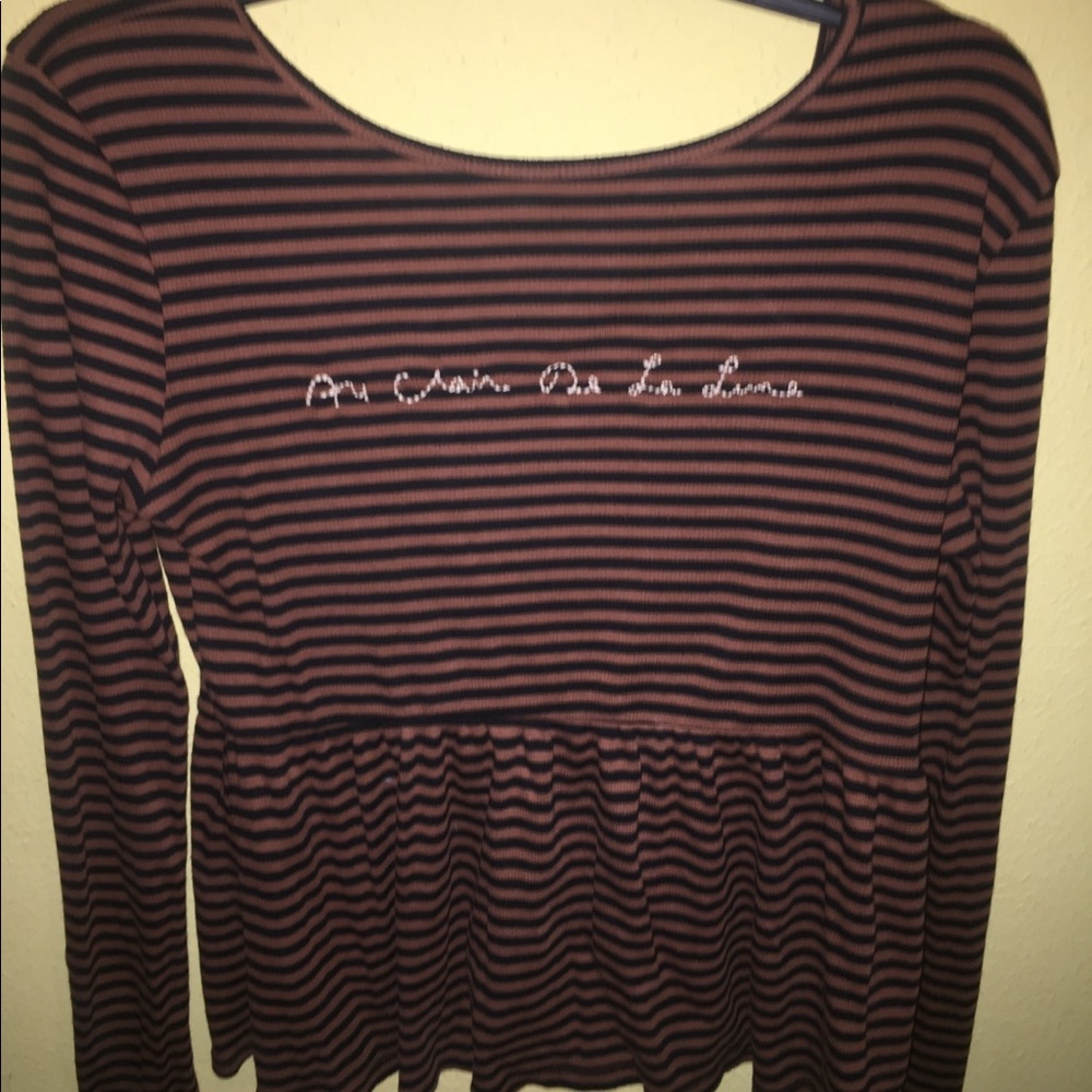 Urban Outfitters Peplum Striped Top